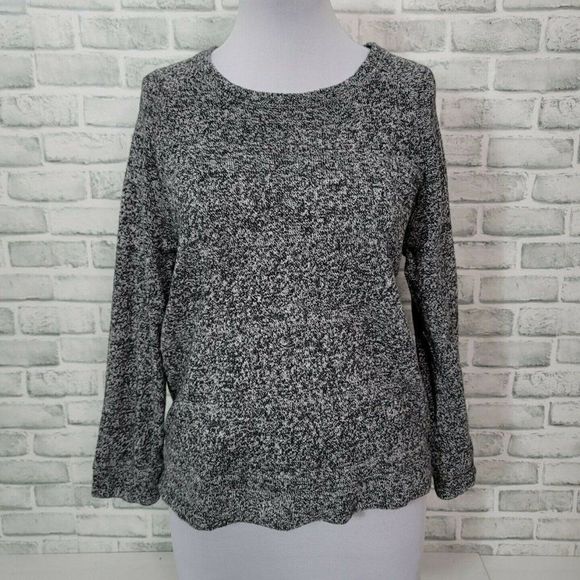 Obey Propaganda Womens M Heather Grey Knit Pullover Sweater‎ Front Pocket - Picture 1 of 6